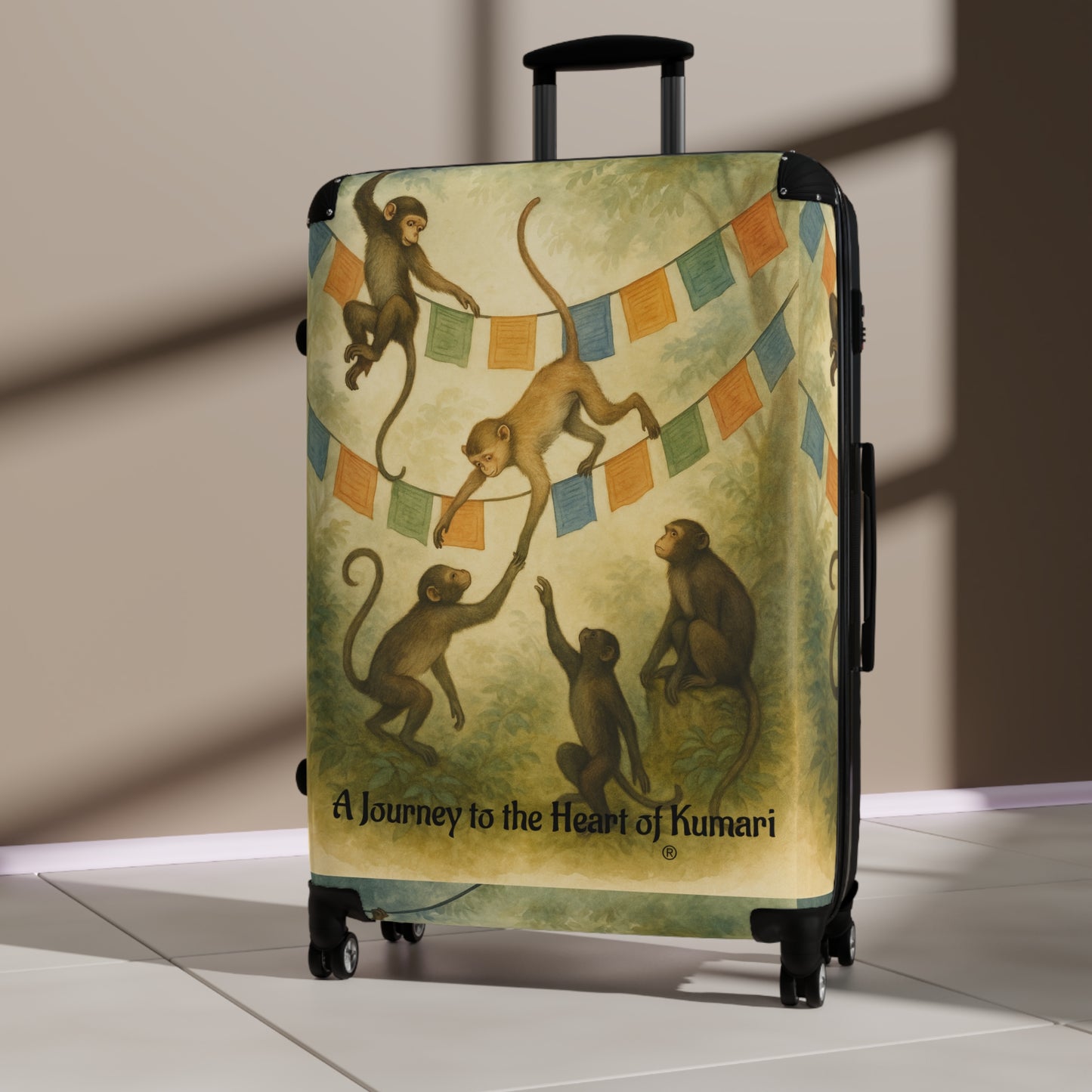 Sacred Courtyard Spinner Suitcase by The Nayampalli House® | Lightweight, Durable Luggage with TSA Approved Lock
