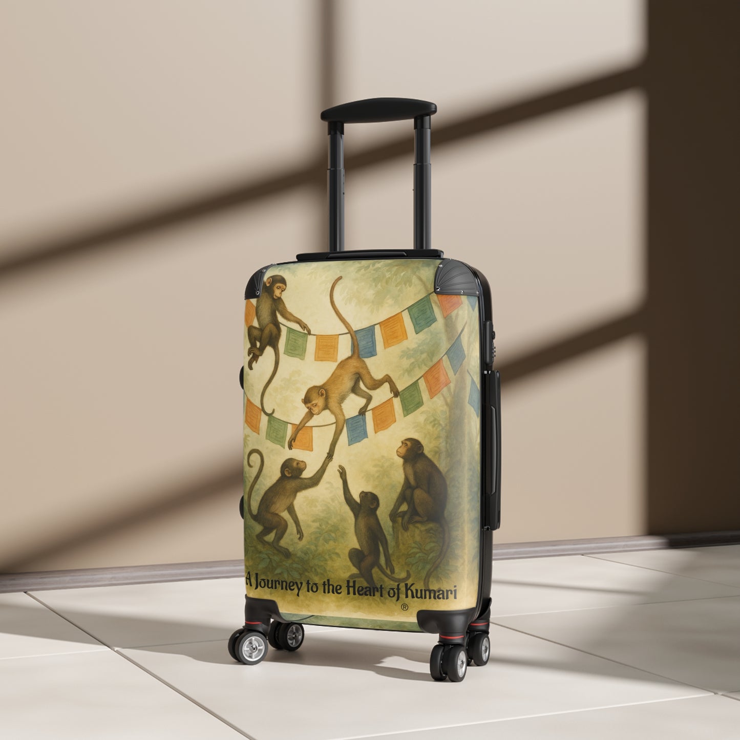 Sacred Courtyard Spinner Suitcase by The Nayampalli House® | Lightweight, Durable Luggage with TSA Approved Lock
